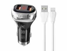 LDNIO C2 2USB nabíjačka do auta + kábel Lightning