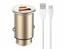 LDNIO C506Q USB, USB-C nabíjačka do auta + kábel USB-C