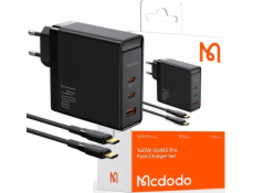 Nabíjačka GaN 140W Mcdodo CH-2913, 2x USB-C, USB-A (čierna)