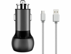 LDNIO C503Q 2USB nabíječka do auta + kabel MicroUSB