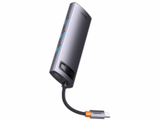 Rozbočovač 8w1 Baseus StarJoy Metal Glam Series, USB-C do HDMI + 3 x USB 3.0 + USB-C PD + RJ45 + SD/TF