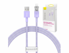 Rýchlonabíjací kábel Baseus USB-A na Lightning Explorer Series 1 m 2,4 A (fialový)