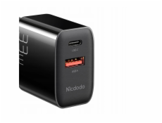 Nástenná nabíjačka Mcdodo CH-0922 USB + USB-C, 33W + kábel USB-C (čierna)