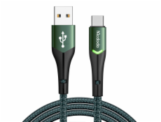 Kábel USB na USB-C Mcdodo Magnificence CA-7961 LED, 1m (zelený)