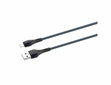 LDNIO LS522 2m kábel USB - Lightning (šedomodrý)