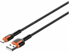 LDNIO LS532, kabel USB - Lightning 2 m (šedo-oranžový)