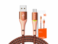 Kábel USB na USB-C Mcdodo Magnificence CA-7962 LED, 1m (oranžový)