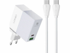 Nástenná nabíjačka LDNIO A2620C USB, USB-C 65W + kábel USB-C - USB-C