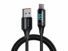 Kábel USB na USB-C Mcdodo CA-1080 s displejom, 66W, 6A, 1,2 m (čierny)