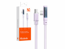 Kábel USB-C na USB-C Mcdodo CA-3454 90 stupňov 1,8 ms LED diódou (fialový)