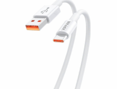 Kábel USB na USB-C VFAN X17, 6A, 1,2 m (biely)