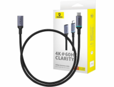 Prodlužovací kabel Baseus High Definition USB-C Male to Female 10Gb/s, 0,5m (černý)