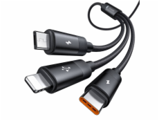 Kábel 3v1 USB na USB-C/Lightning/Micro USB, Mcdodo CA-5790, 3,5 A, 1,2 m (čierny)