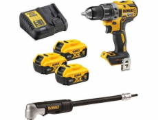 DEWALT ŠROUBOVÁK 18V DCD791P3A 70/27Nm 3x5,0Ah BL +PRAVÝ ÚHLOVÝ BIT NA BITTY