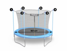 Vnitřní síť pro 183cm 6ft Neo-Sport trampolíny