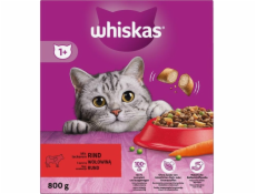 WHISKAS with delicious beef - suché krmivo pro kočky - 800g