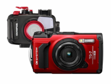 Digitální fotoaparát OM SYSTEM TG-7 red diving kit - limitovaná edice