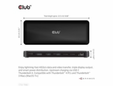 Club3D Dokovací stanice Thunderbolt 4 (Certified), 12v1