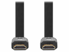 NEDIS High Speed HDMI 2.0 kabel s ethernetem/ 4K@30Hz/ zlacené konektory HDMI-HDMI/ plochý/ černý/ bulk/ 2m