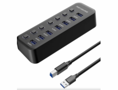 PremiumCord USB 3.2 Superspeed HUB 7-portový s vypínači portů