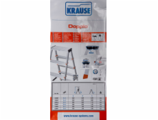 Krause Dopplo double-sided step ladder silver