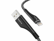 Kábel USB-A do lightning RayCue CA01 1,2m 2,4A (čierny)