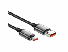 Rychlonabíjecí kabel Rocoren USB-A na USB-C Retro Series 2m 100W (šedý)