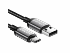 Rýchlonabíjací kábel Rocoren USB-A na USB-C Retro Series 2m 3A (sivý)