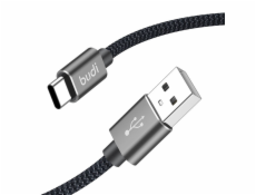 Kábel USB-A na USB-C Budi 206T/2M 2,4A 2M (čierny)