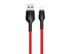 Kábel USB na USB-C XO NB55 5A, 1 m (červený)