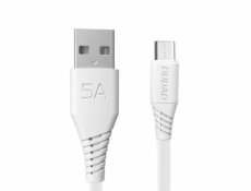 Kábel USB-Micro USB Dudao L2M 5A, 2 m (biely)