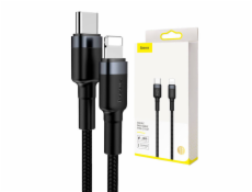 Kabel Baseus Cafule Type-C k iP PD 18W 1m šedo-černý