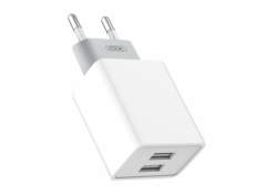 Nabíjačka XO L65, 2x USB + kábel USB (biela)