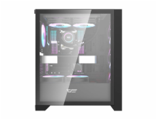 Počítačová skriňa Darkflash DRX70 GLASS + 4 ventilátory RGB (čierna)