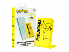 Indukčná powerbanka OTL 5000 mAh, USB-C 15W, Pokemon Pikatchu so stojanom (žltá)