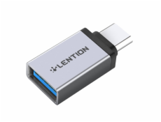 Adaptér USB-C na USB 3.0 Lention (strieborný)