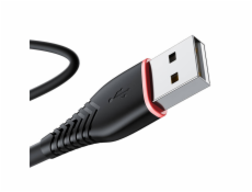 Kábel USB na USB-C VFAN Anti-Break X01, 3A, 1m (čierny)