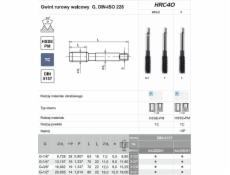 Flatar Threeder G 3/8 NGRA/2-P DIN-5157 (-X) HSSE-PM TICN HRC40-A4-225D51-3129