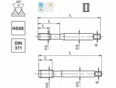 Fanar THREAD UNC 3/8-16 DIN-371B (2B) HSSE 800