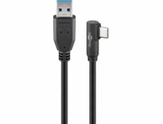 Kabel USB-A 3.0 Stecker > USB-C Stecker 90° gewinkelt