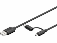 Lade- und Synchronisations-Kombikabel USB-A > Micro-USB / USB-C