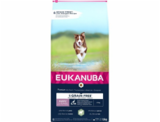 EUKANUBA Grain Free Puppy Small&Medium Lamb - suché krmivo pro psy - 12kg