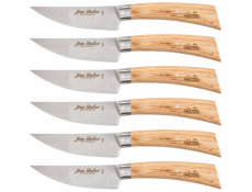 Jean Dubost Laguiole 6 pcs. Steak Knife Set, Oak Wood