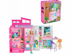 Barbie Fashionistas, útulný domček + bábika HRJ77