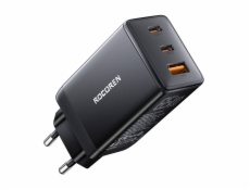 Rýchlonabíjačka Rocoren GaN Pro 65W, 2x USB-C, USB (čierna)