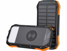 Choetech B567 Solar Power Bank with inductive charging 3x USB 20000mAh 20W / QC 18W / Qi 10W (black-orange)