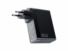 GaN Mcdodo CH-8101 Pre universal UK/US/EU travel charger/adapter, 100W, 2xUSB-C, USB-A (black)