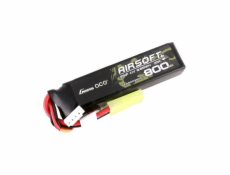 Gens Ace Lipo 800MAH 11.1V 25C 3S1P Airsoft Gun Lipo batéria s mini Tamiya konektorom