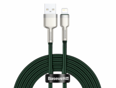 Kábel USB pre Lightning Baseus Cafule, 2,4 A, 2m (zelený)