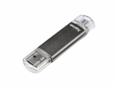 Flashdisk Hama flashPen Laeta Twin 32 GB 10 MB/s, šedá